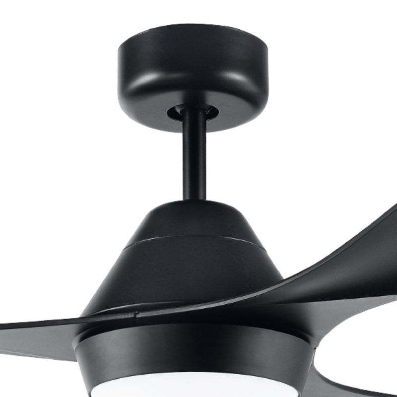Ashtyn 132cm Ceiling Fan with LED Lights, Matt Black