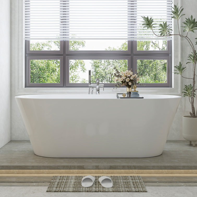 67'' x 32'' Freestanding Soaking Acrylic Bathtub