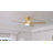 54'' 5 Blades Flush Mount Ceiling Fan With Light Solid Wood Blades Remote Quiet Reversible DC Motor White Blades-354033539-354033550