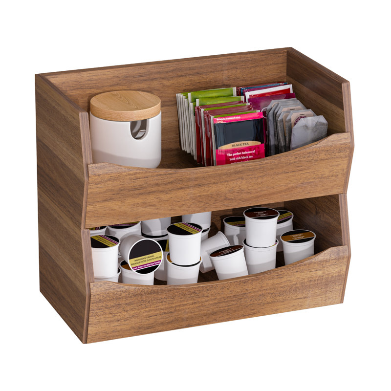 Acacia Wood Stackable Bin Organizer