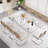 71In Rectangle Glass Top Dining Set With Velvet Chairs-588360854-588360849