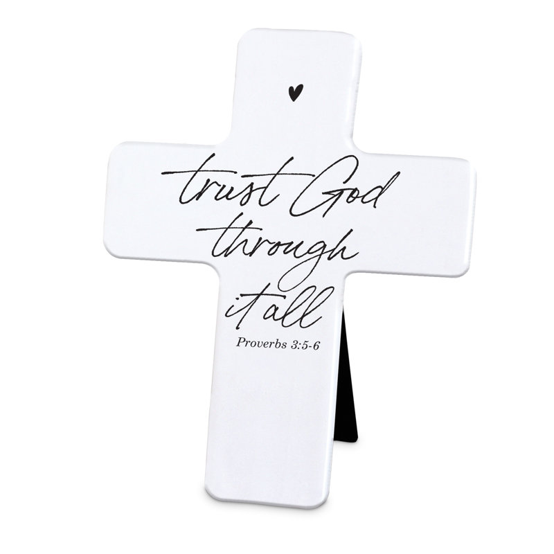 Tabletop Cross Trust God Through It All