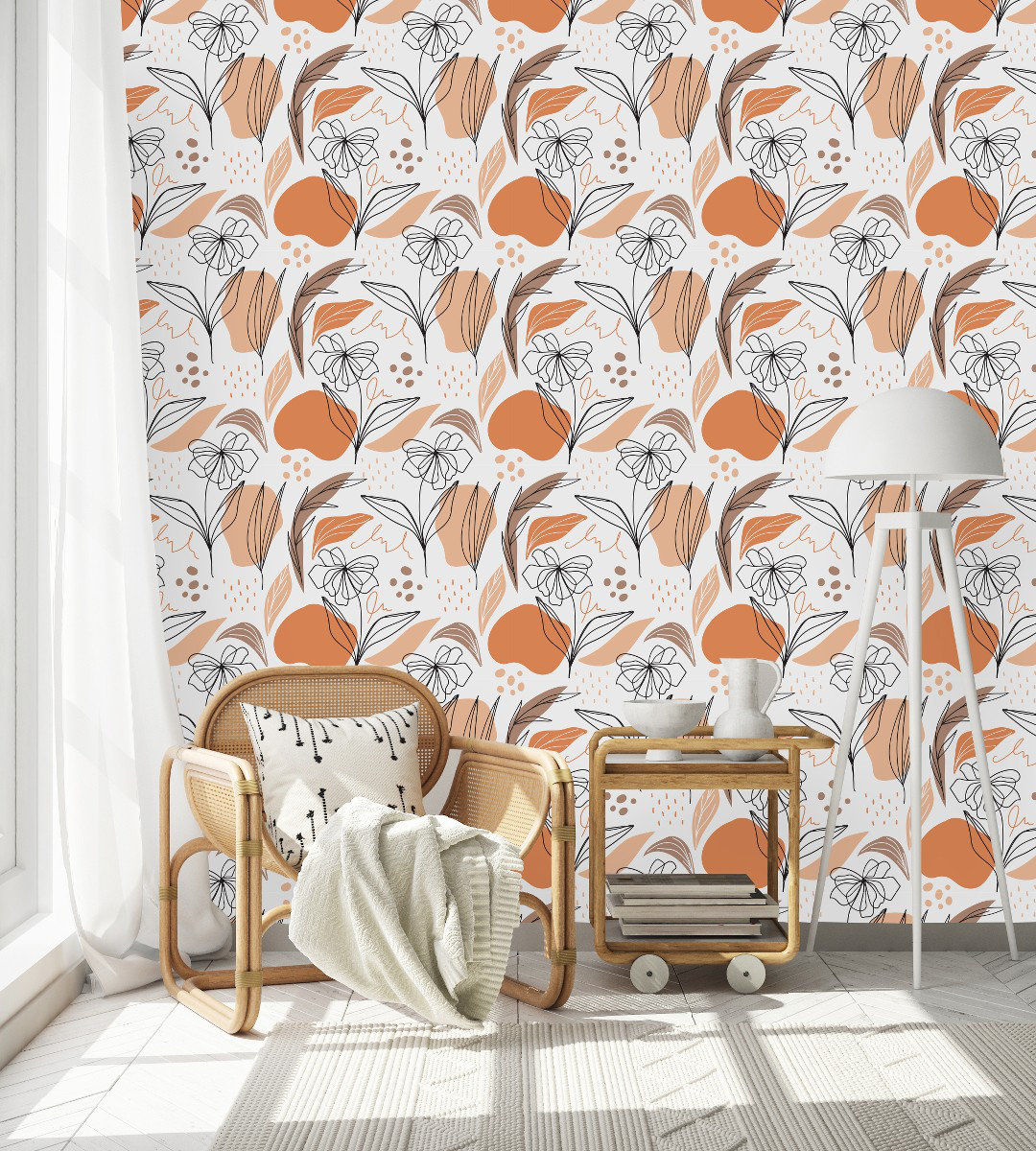 Red Barrel Studio® Floral Contour 10.4' L x 25" W Peel and Stick ...