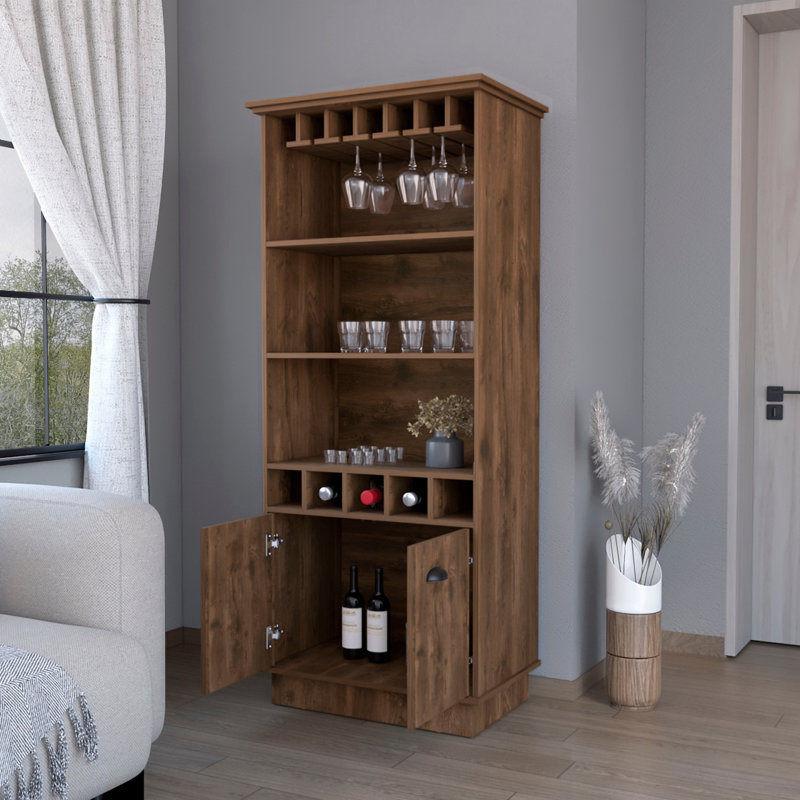 Armoire-bar Claire, Marron foncé