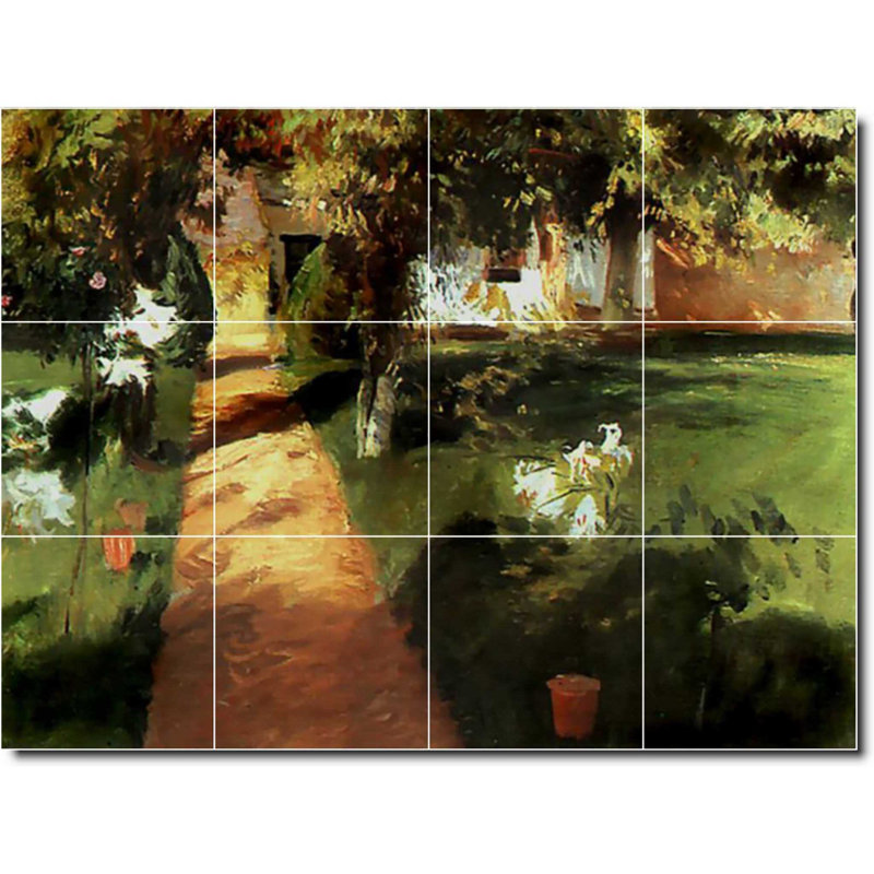 Carreau de peinture murale 24 po x 18 po 6 po x 6 po, Jardin 06050