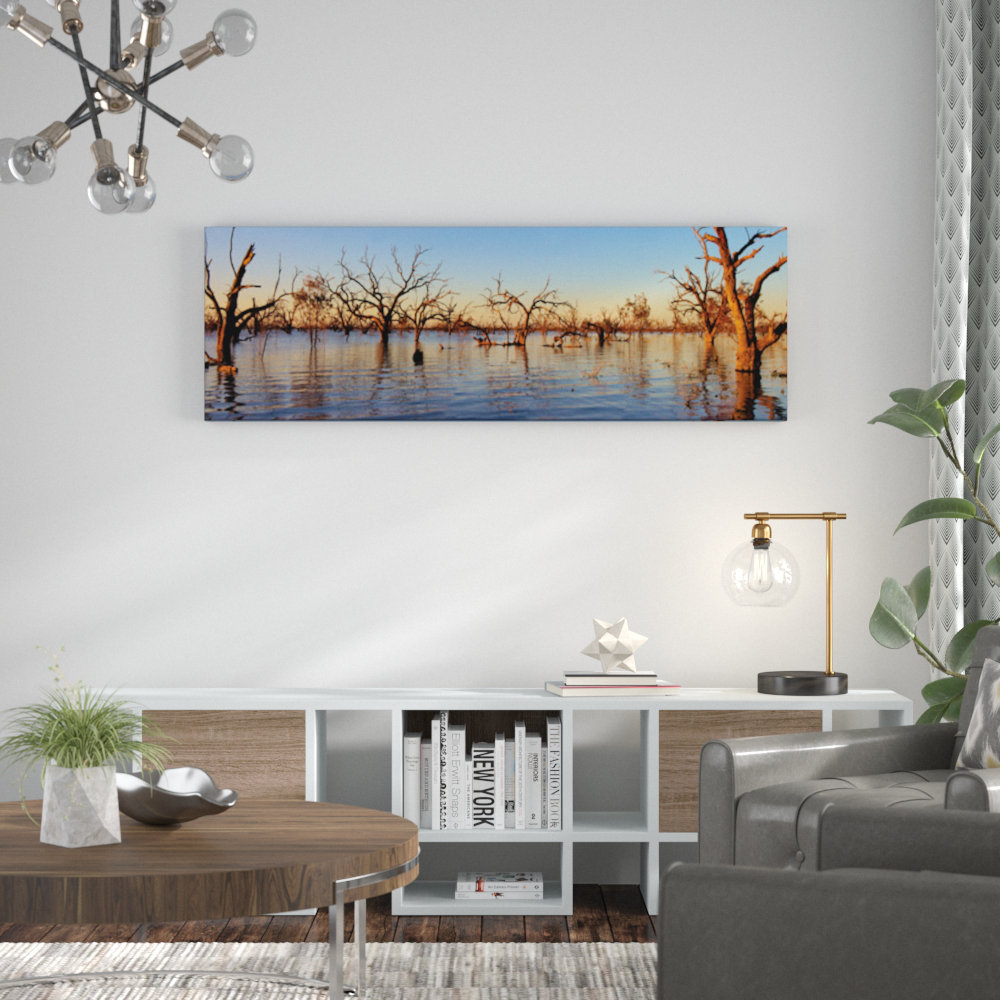 First Ripple by Andrew Brown Photographic Print on Canvas in Orange