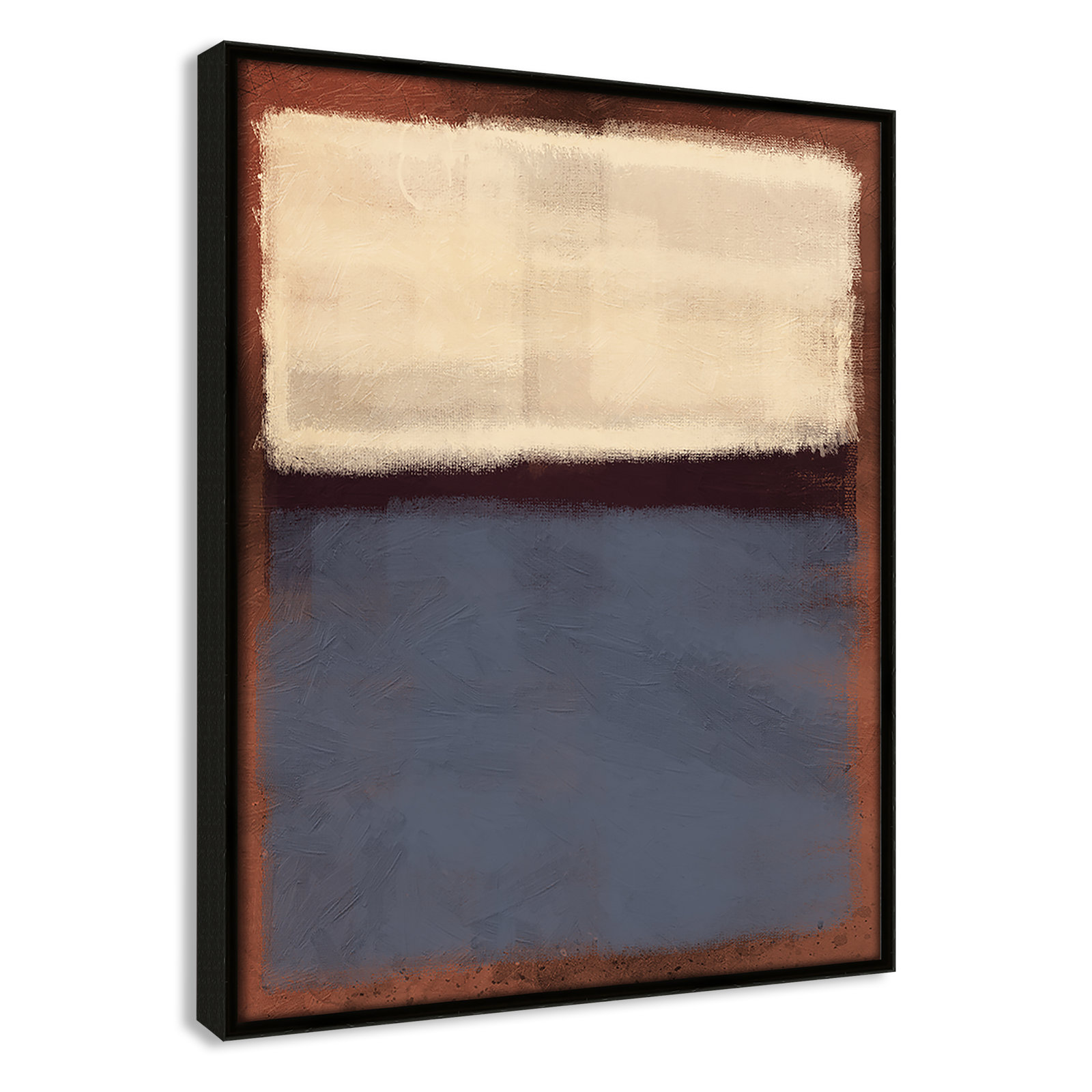 Coronado "Alabaster Burst" Painting, Espresso Framed, 15.5" H x 12.5" W x 2" D