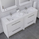 Feike 72'' Double Bathroom Vanity with Solid Surface Top