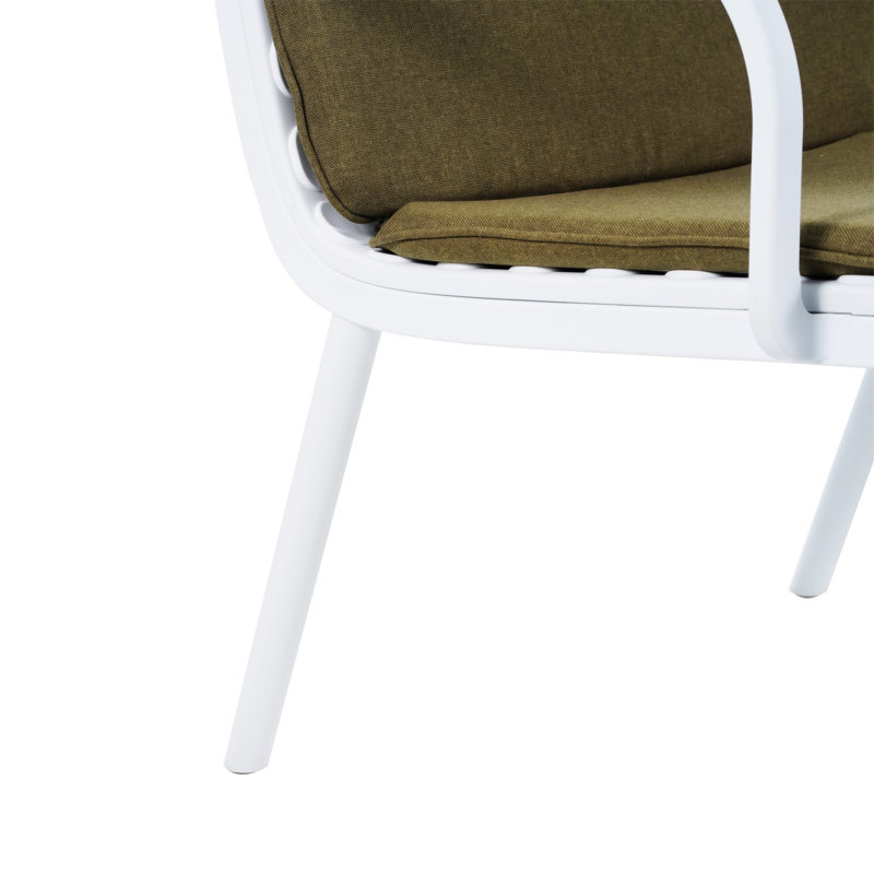 Causeuse d'extérieur Luna (excluant la table) Luna, Vert / blanc