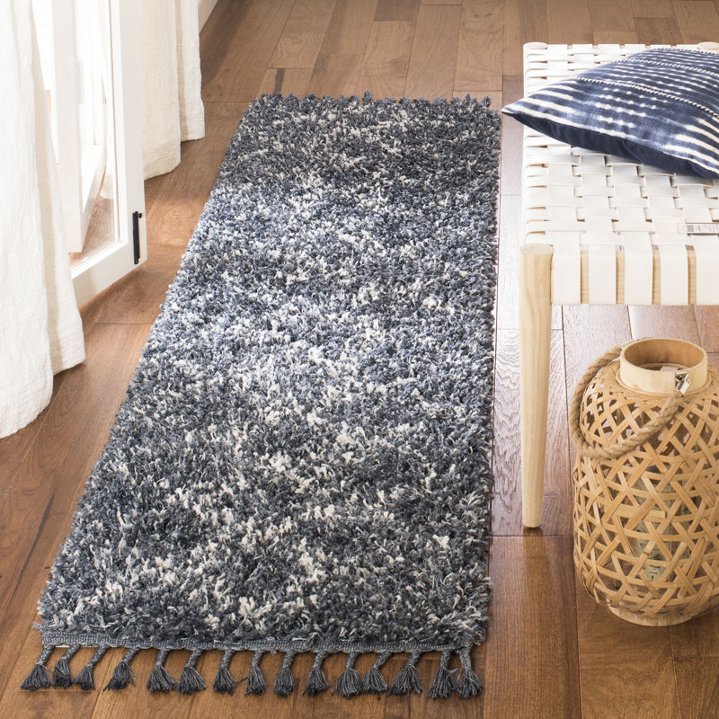 Strattford Pro Lux Shag 400 Performance Geometric Rug, Runner 2' x 8'