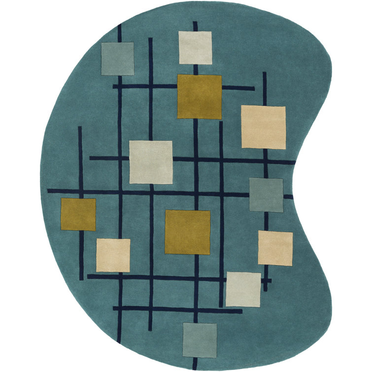 Ayeln Hand Tufted Wool Geometric Indoor Rug