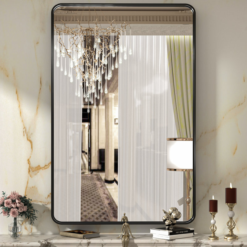 Miroir mural Brayner, Noir, 30 po x 40 po
