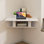 Bureau de coin mural blanc pliable