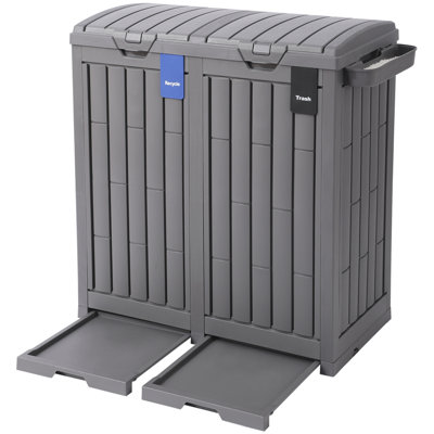 Ashfield & Harkness: Outdoor Trash Can - 62 Gal, 2 Pack