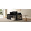 Canapé modulaire moderne de 63,2 po avec accoudoirs de rangement et console centrale pour le salon, noir-1665544270-1665544271