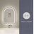 36 Inch Arch LED Front and Backlit Wall Mirror in Black-1347361006-1347360983