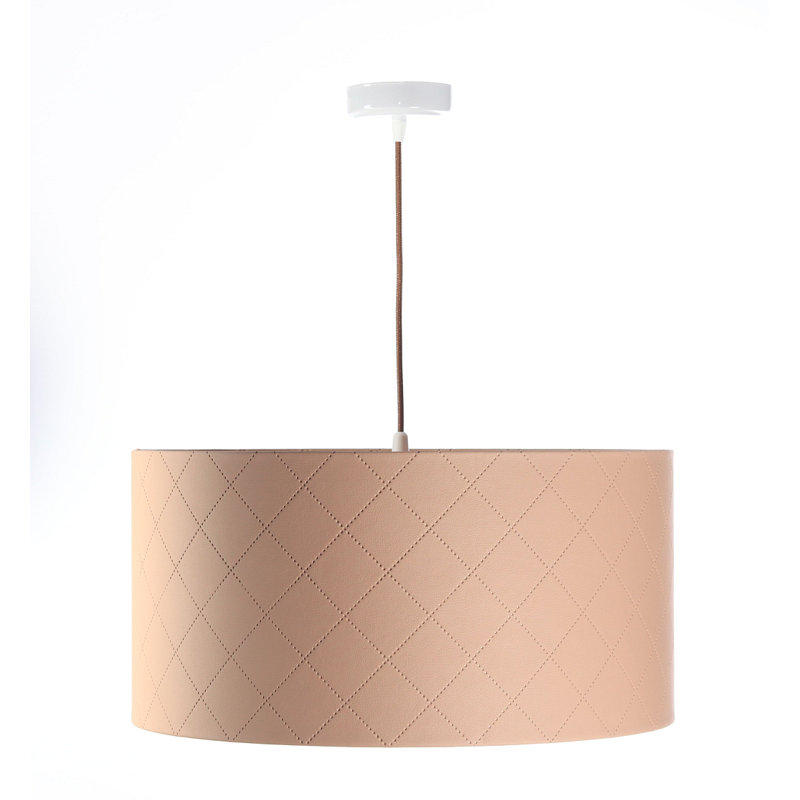 Amiens 1 - Light Copper Drum Pendant, 107cm H x 50cm W x 50cm D