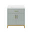 Ensemble de meuble-lavabo simple 30 po avec plateau en marbre OVE Decors Diya-77112984