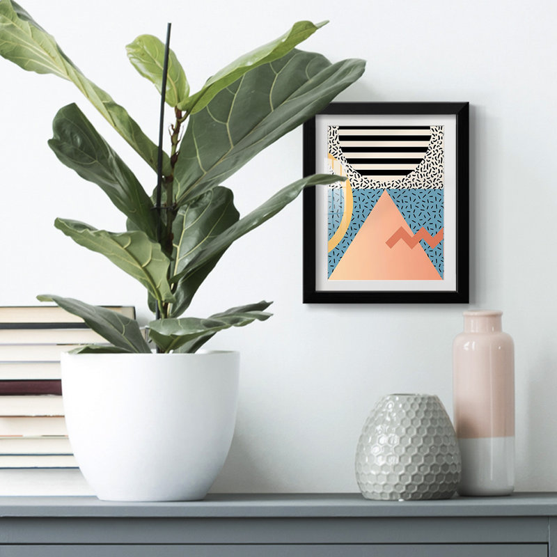 Modern Memphis I - impression encadrée, Noir, H 28,5 po x l 20,5 po