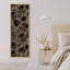 Motif floral moderne à l'encre moderne - motif abstrait botanique noir et taupe - grande impression encadrée sur toile de la chambre principale-1471518133-1471518128