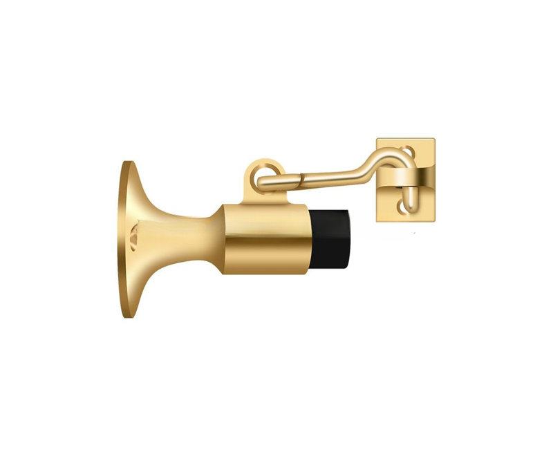 Deltana SAHW325U15 Wall Mount Bumper with Holder; Satin Nickel Finish, Lifetime Brass