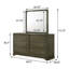 Commode 6 tiroirs et miroir cacao foncé
