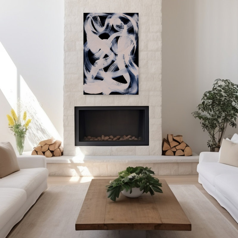 Art contemporain contemporain abstrait, H 48 po x l 32 po