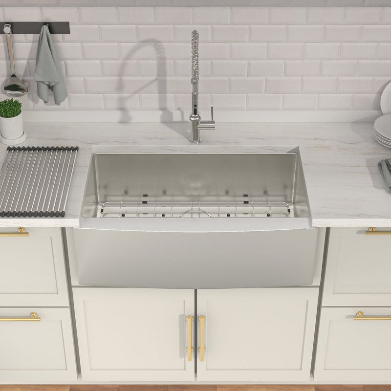 30" L Farmhouse/Apron Kitchen Sink Stainless Steel Single Bowl Kitchen Sink Farm Sink, 30" L x 21" W x 10" D