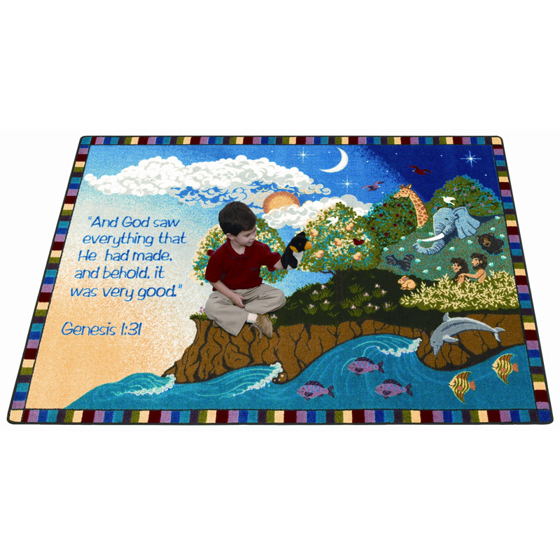 Faith Based Creation Area Rug, 7'8" x 10'9"