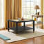 Table basse carrée avec plateau en verre doré et structure en acier-629763008