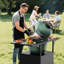 Table de barbecue extérieure pour la cuisson de gros œufs, structure en métal avec deux surfaces pliantes, peut contenir des barbecues jusqu'à 21 pouces, fabrication en fer, outils de rangement spacieux, installation simple, mobile et
