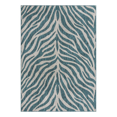 Tapis safari Teal_Unique Loom