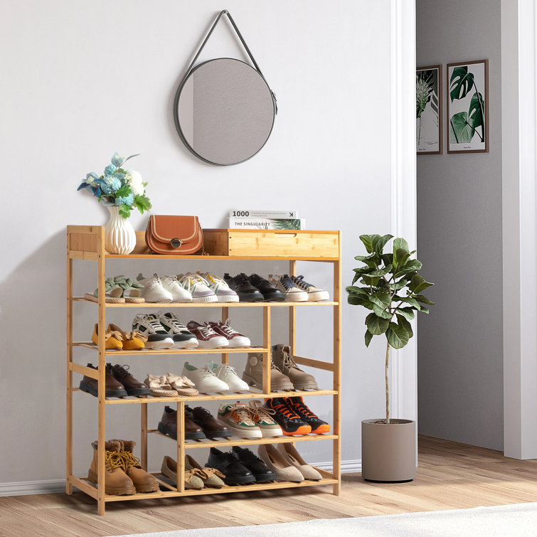 24 Pair Solid Wood Shoe Rack