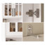 71'' H X 23.6'' W Kitchen Pantry With Bookcases, Glass Door Kitchen Storage Cabinet-1653569976