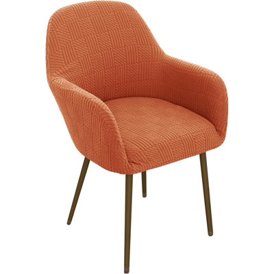 Housses de chaise - Neutre / gris (06) - Dossier incurvé, jacquard, chaises pivotantes et décoratives, housse de protection pour la salle à manger, le bureau, le salon ou la chambre à coucher