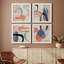 «Floating on Silk I», ensemble de 4 peintures sur toile encadrées-60148651-60148653