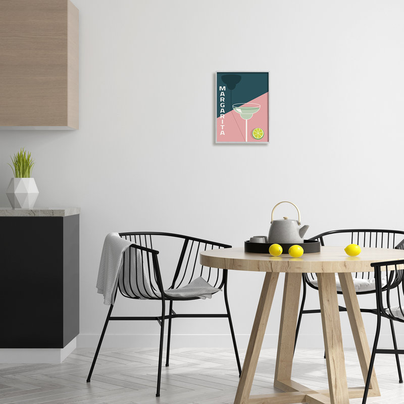«Modern Margarita Blocked Citrus Contemporary Cocktail» par Birch & Ink, reproduction d'art graphique sur bois flottant