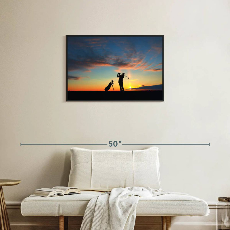 Sireci Golfing At Sunset, 21" H x 31" W