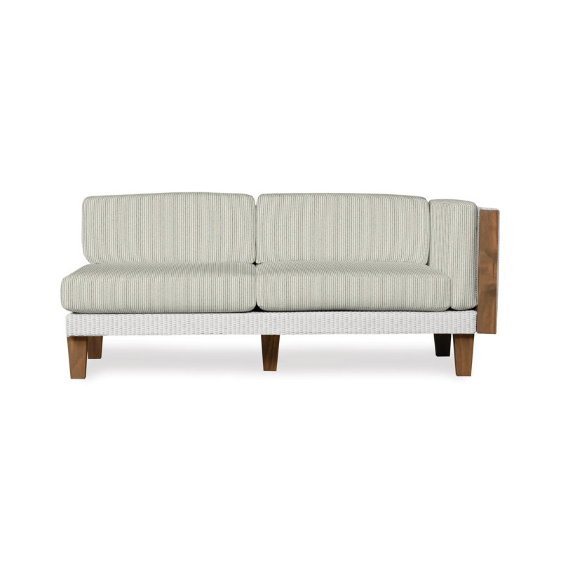 Catalina Outdoor 2 - Seat Loveseat, White, Demo Oatmeal