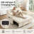 55" Convertible Sofa Bed with USB Ports & Adjustable Backrest,Floding Pull Out Couch-869537784