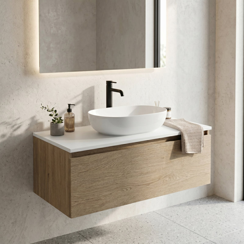 Morden 36 Inch Wide Solid Surface Countertop – White, White