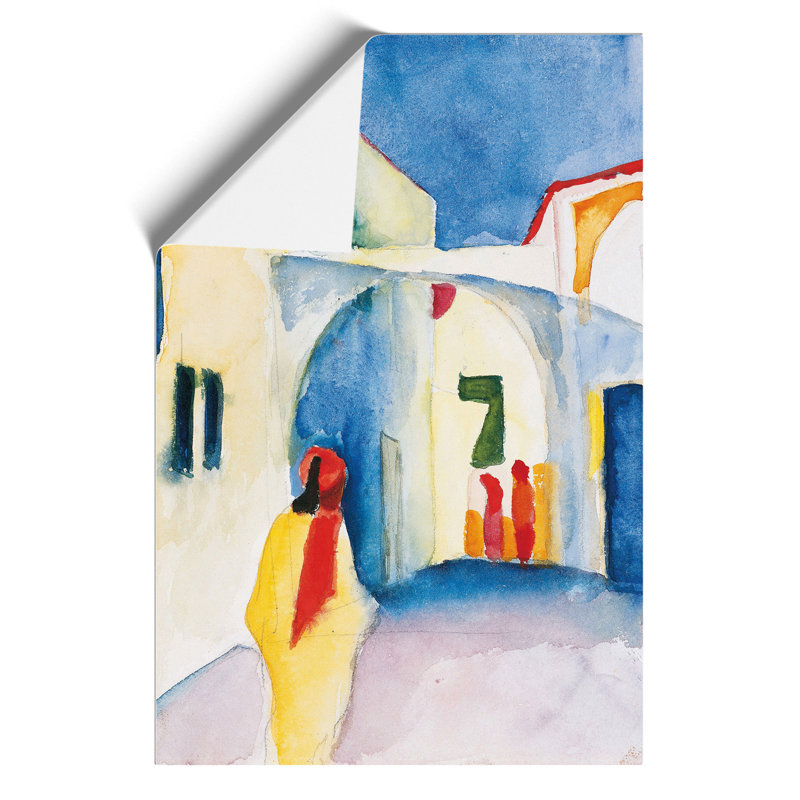 View Into A Lane by August Macke - No Frame Painting, 59cm H x 42cm W x 0.1cm D