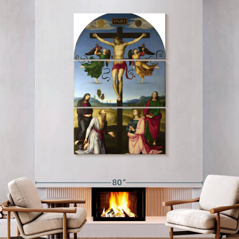 Leisha, la crucifixion mondiale, H 74 po x l 48 po