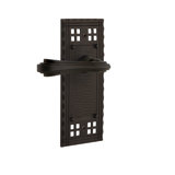 Craftsman Plate Privacy (Bed & Bath) with Fleur Lever