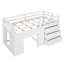 Lit mezzanine simple bas avec commode 3 tiroirs et rangement sous le lit-714220111