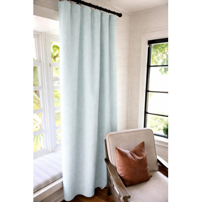 Rideaux en coton bleu glacier