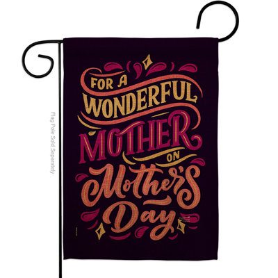 Aynoor Double Sided 18.5'' H x 13'' W Polyester Mother's Day Garden Flag