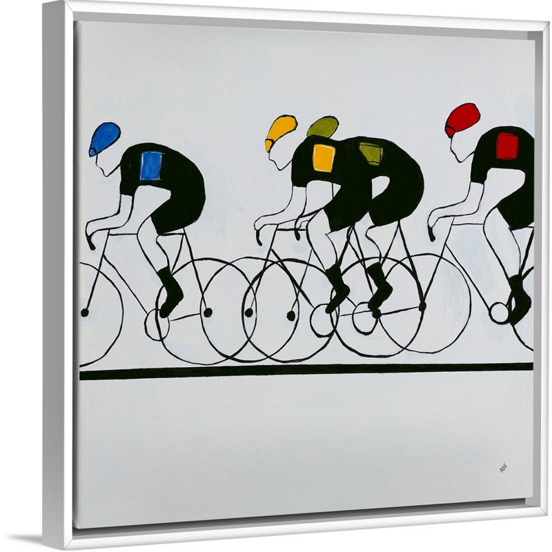 « break out », peinture sur toile, Cadre flottant blanc, H 25,7 po x l 25,7 po x P 1,75 po