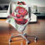 Magnifique rose rouge avec abat-jour vert - coussin à imprimé floral-30744558-30744562