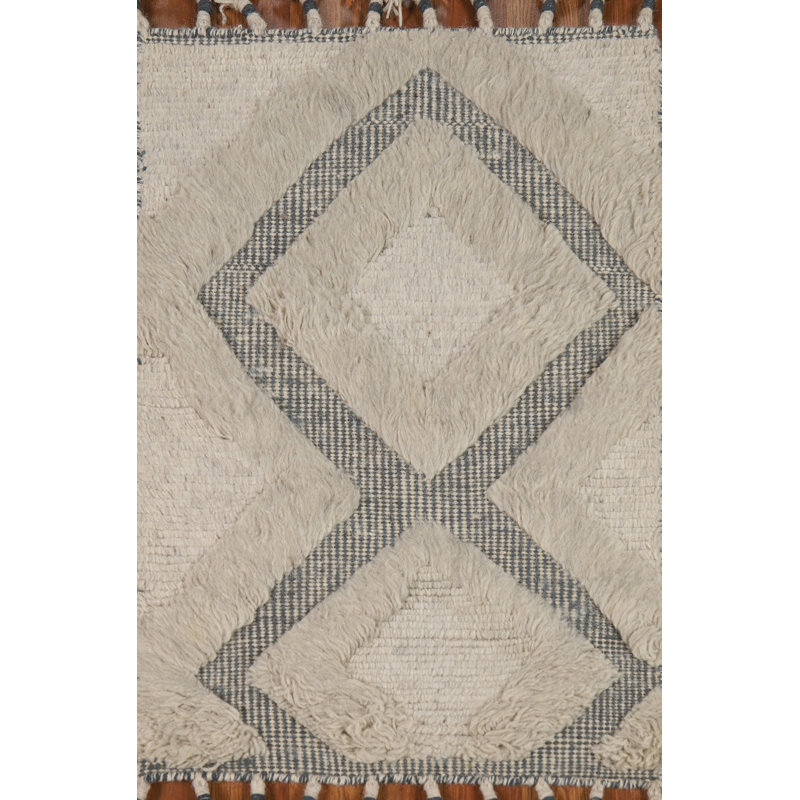 Geometric Wool Moroccan Oriental Accent Rug 2x3